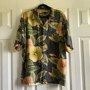 Tommy Bahama textured silk Hawaiian shirt